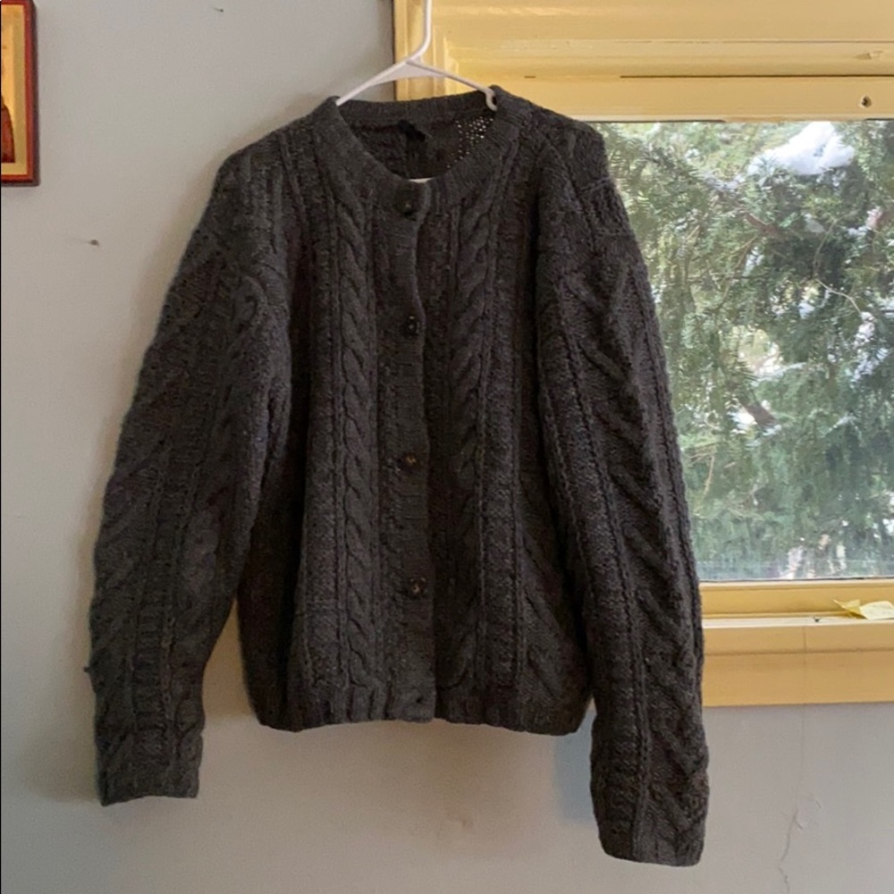 J. Crew Chunky Fisherman’s Cable Knit Cardigan
